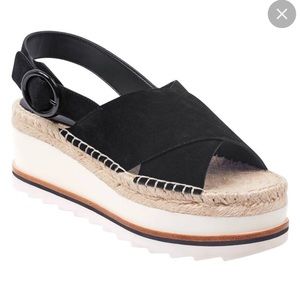 Marc Fisher Glenna Suede Platform Sandals. Size 7.5.
